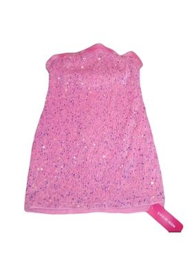 .(Read description..) Source Unknown Pink Sequin Mini Dress